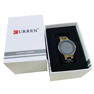 China Handmade lid and curren style low paper box watch box with foam insert for sale