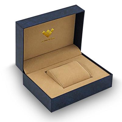 China For simple watch packaging with logo stamping leather simple watch box for wrist watch packaging for sale