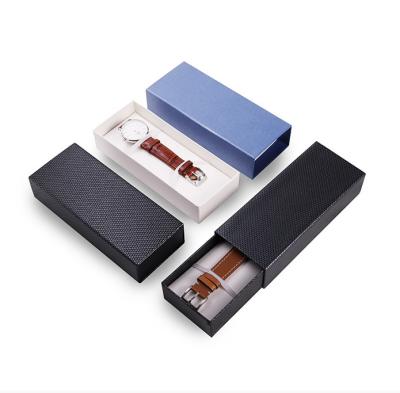 China Custom Handmade Cheap Price Printing Sliding Box Watch Strap Gift Box for sale