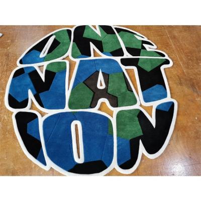 China Modern Custom Logo Rug Hand Tufted 3D Customized Logo Carpet Rug Custom Carpet Area Rugs for sale