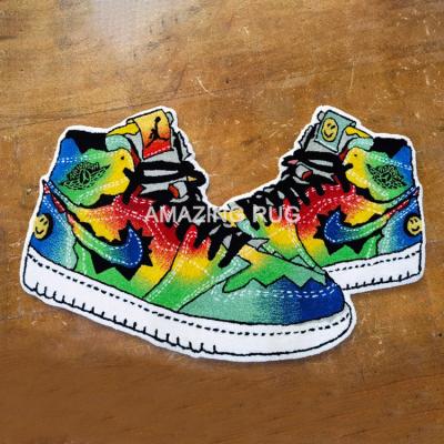 China Non Slip High Quality Custom Living Room 3d Carpets And Blankets Logo Pad Popular Shoe Pattern Slip for sale