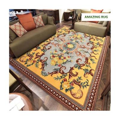 China Stain Resistant Persian Style Blanket Handmade Villa Carpet High Quality Woolen Custom Rug for sale