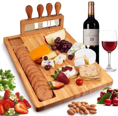 China Wholesale Custom HOT Selling Europe Amazon Cheese Board Set Charcuterie Platter Meat Board Serving Inclusion for sale