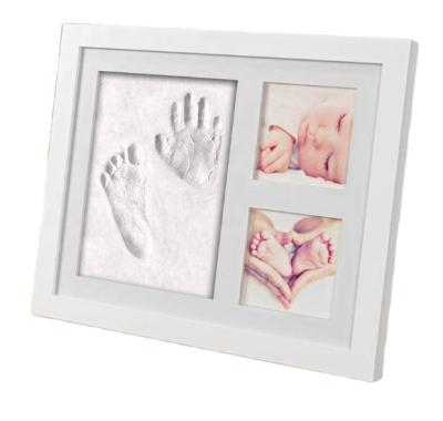 China Creative letter display baby hand foot print picture frame hand foot print picture frame for sale