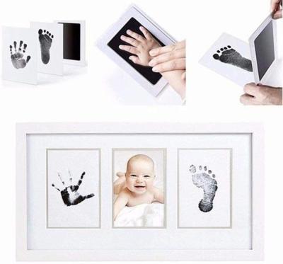 China Modern Newborn Baby Handprint and Footprint Photo Frame Kit for sale