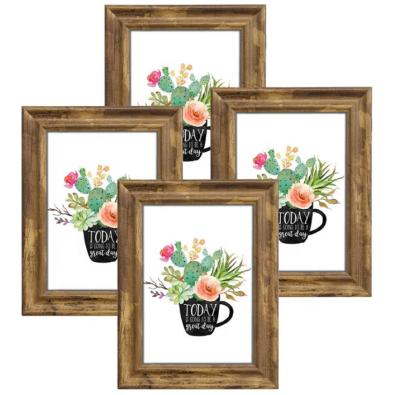 China Picture Frame Modern Farmhouse Rustic Wooden 5x7 Picture Frames For Wall Or Desktop Display for sale