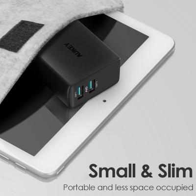 China 2018 New Mobile Phone Aukey Double-USB Wall Amp Recharger PA-U42 EU Plug For Mobile Phone for sale