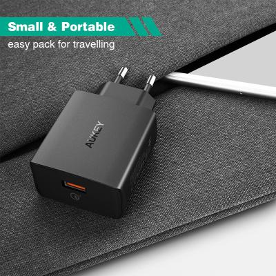 China Mobile Phone 2018 New Arrive Aukey QC 3.0 Quick Recharger PA-T17 Wall Recharger One USB Port for sale