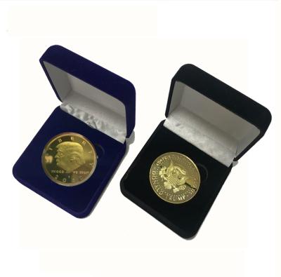 China Custom Trump 2020 Challenge 3D Donald Trump Souvenir Trump 2020 Challenge Coin With Gift Box for sale