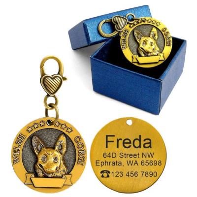 China International Welsh Corgi Pets Custom Metal Dog Tags Pendant for sale