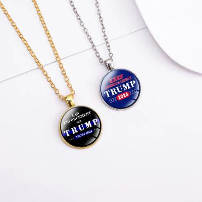 China Hot 2024 Vintage Movie Memorabilia Trump Bracelet Sales Souvenir Necklace Donald Trump Souvenir Metal 2024 Necklace for sale