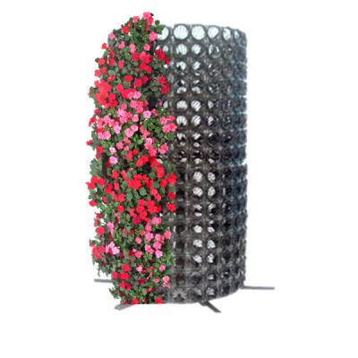 China Easy Collect Vertical Garden Flower Pot Self Watering Mordern Round Flower Post for sale