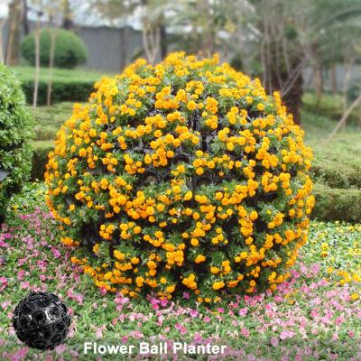 China Eco-Freindly specializing in manufacturing giant round flowerpot flowerpot iron+PP material big flower ball flowerpot for sale