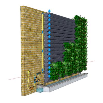 China High quality Eco-Freindly nft wall system diy vertical garden green wall system garden self watering pot for sale