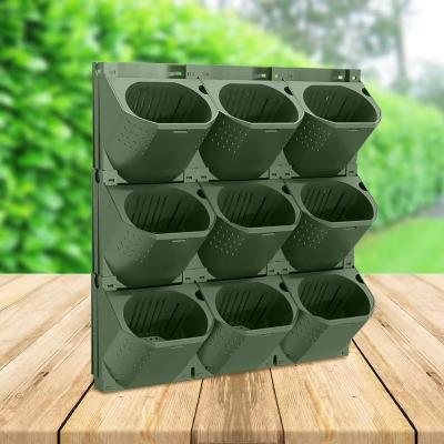 China Self-Watering Garden Grass Green Plant Wall Hanging System Vertical Wall Mount Planter for sale