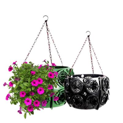 China Diameter 40cm Self Watering Self Watering Eco-Freindly Hanging Basket Basket And Easy Installation PP Material for sale