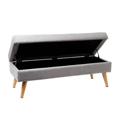 China Modern Storage Living Room Bedroom Furniture Fabric Upholstery Bed End Bench Stool for sale