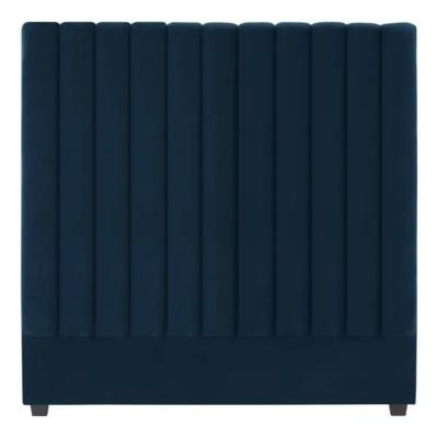 China High Quality Tufted Navy Velvet Upholstery Bed Headboard With High Density Soft Foam Clean Design Headboard For Sale for sale