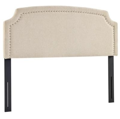 China Soft Cream Beige Color Tufted Upholstery Headboard With Metal Legs Easy Assembled Strong Headboard Only For Sale for sale