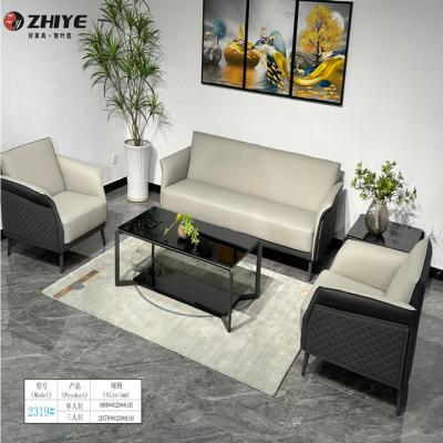 China General Type Adjustable Commercial Use And Set (Other) Office Furniture White Leather Sofa Sofa for sale