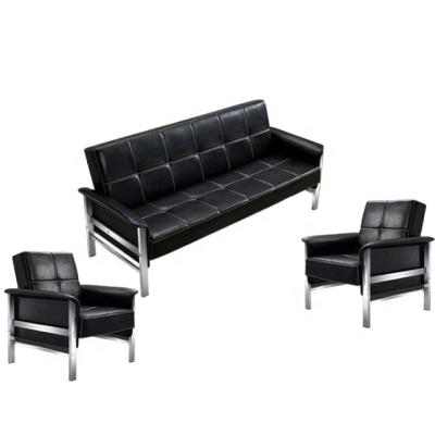 China Foldable American Style Stainless Steel Luxury Genuine Leather Sofa Set for sale