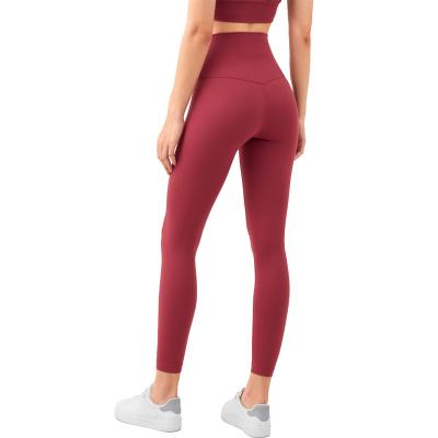 China New Antibacterial Bare Feeling Yoga Clothes Strictly Chosen Women S Size Peach High Hip Fitness Yoga Pants Pants Outdoor Sports Tights for sale