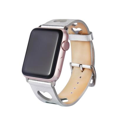 China KeepWin High Quality Smart Watch Leather Bands Leather Loop Strap For Apple Watch Band Series i 7 Se 6 5 4 45mm 44mm 42mm 41mm 40mm 38mm for sale