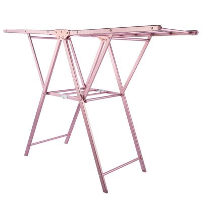 China Factory direct sales adjustable aluminum foldable clothes stored drying rack for laundry room for sale