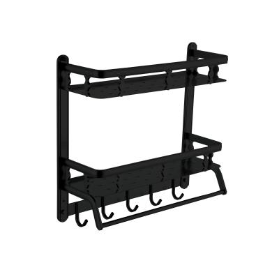 China Stocked Manufacturers Supply Good Quality Aluminum Wall Mounted Storage Rack Well Made Towel Rack for sale