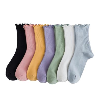 China INS Fashion Warm Women's QUICK DRY Socks Fashion Color Yellow Pink Green Purple Purple Socks QUICK DRY for sale