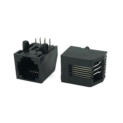 China Non-EAR RJ12 6P6C 5569026-1 L=18.1mm 5722 Right Angle Modular Jack 5722 Female for sale