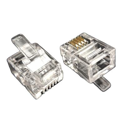 China CABLE RJ11 Modular Connector 6P4C Male for sale