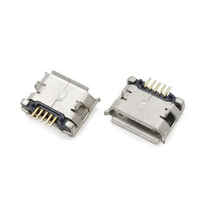 China Computer USB Micro B Female 5 PIN Black Connectors SMT for sale