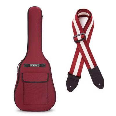 China New Design Fashionable Acoustic Guitar Soft Bag Gig Bag With Carry Handle And Front Pockets for sale