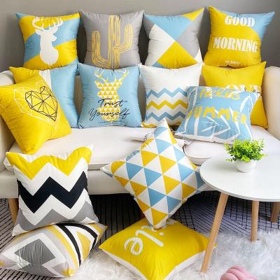 China Anti Dust Mites 24 Options Fashion Tile Covers Square Pillowcase Cushion Covers Home Decorative Pillow Shape For Living Room Couch Sofa for sale