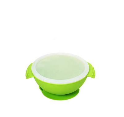 China Suction Base Strong Suction Silicone Food Grade One Piece Baby Feeding Dish Silicone Baby Feeding Dish for sale