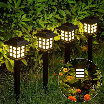 China Small Antique LANDSCAPE Square 2 Pack Solar Pathway Lights Outdoor IP65 Waterproof Solar Garden Lights Walkway Landscape Path Yard for sale