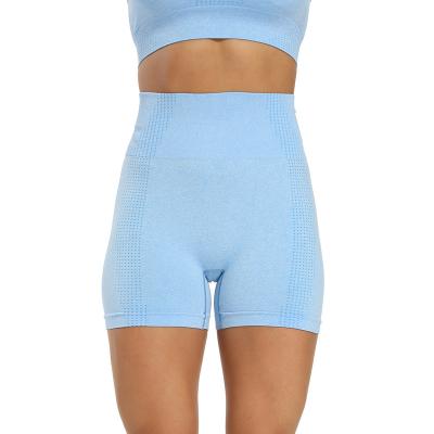 China Sporty Yoga Pants Women Brand New Breathable High Waist Workout Sweat Wicking Seamless Shorts Sports Shorts Skinny Running Yoga Pants for sale