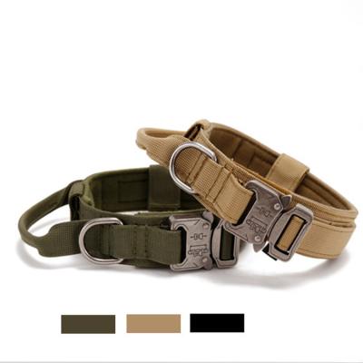 China Quick Release Dog Collar Medium Large Dog Collars Walking Training Dog Collar Durable Control Handle for sale