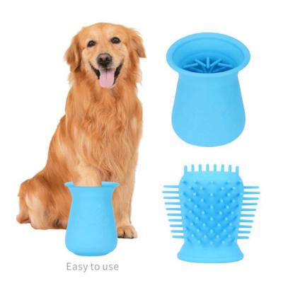 China Viable Portable Pet Paws Seal Cup Silicone Dog Foot Cleaning Brush Muddy Dirty Feet for sale