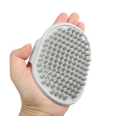 China Dog Hair Fur Grooming Massager Rubber Brush Cat Comb Soft Viable Rubber Bath Brush For Dog Cats for sale