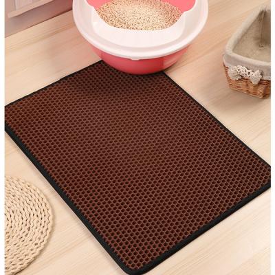 China Wholesale Manufacturer Large Washable Double Layer EVA Material Cat Litter Waterproof Mat for sale