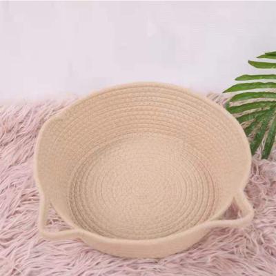 China Cute Comfortable Travel Cat House Rope Bed Storage Basket Sofa Cat Rope Bed for sale