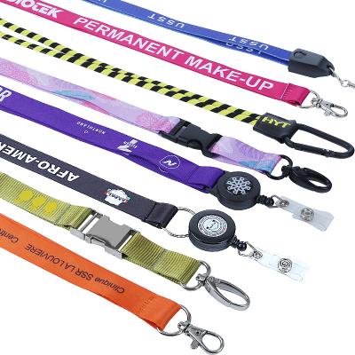 China Manufacturer Custom Logo Personalized Neck Strap Keychain Durable Nylon Lanyards with Logo Custom Polyester Lanyard for sale