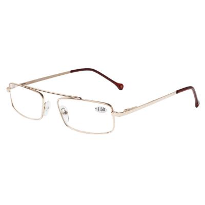 China Rectangular Comfortable Reading Glasses Metal Business Metal Reading Glasses Unisex for sale