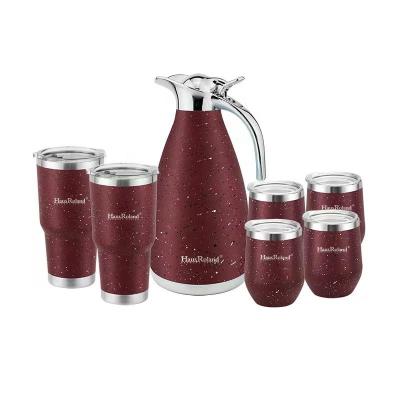 China Stainless Steel Heat Insulation Vacuum Bottle Cold And Hot Water Stored Large Capacity 24 Hours Long Term Set Of Coffee Mug for sale