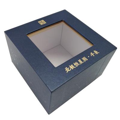 China OEM Handmade Hot Sales Small Logo Printed Cardboard Paper Window Box Custom Paper Gift Box With PVC Window for sale