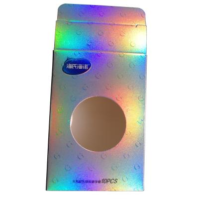 China Wholesale Recyclable Recycled Logo Matt Condom Sex Custom Hologram Paper Box Printed Holographic Eyelash Paper Box for sale