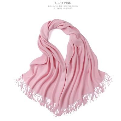 China Ladies Cashmere Shawl Scarf Pink Cashmere Shawl Plain Scarf Winter Soft Thick Thick Warm Women Large for sale