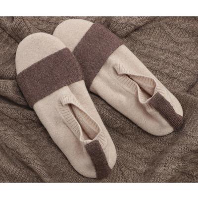 China Cashmere Winter Cashmere Knitted Shoes Home Bedroom Slippers For Women for sale